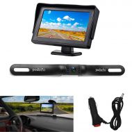 Podofo Backup Camera 7 TFT Color LCD Security Monitor + Waterproof 7 IR Night Vision Rearview Camera for Truck/Van/Caravan/Trailers/Camper
