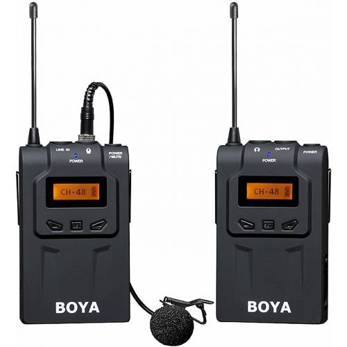  BOYA BY-WM6 Unique UHF Wireless Lavalier Microphone System for Canon Nikon Sony DSLR Cameras Camcorders Audio Recorder