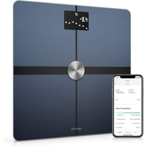 Withings  Nokia | Body+ - Smart Body Composition Wi-Fi Digital Scale with smartphone app, Black