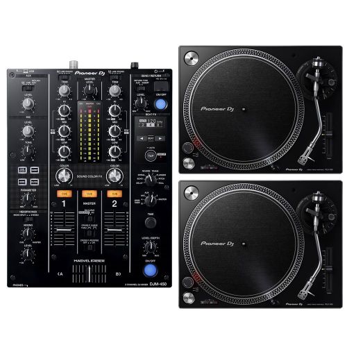 파이오니아 Pioneer DJM-450 DJ Mixer & (2) PLX-500 Turntables