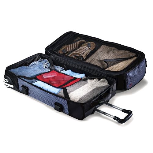 쌤소나이트 Samsonite Luggage Ripstop Wheeled Duffel, Blue, 35 Inch