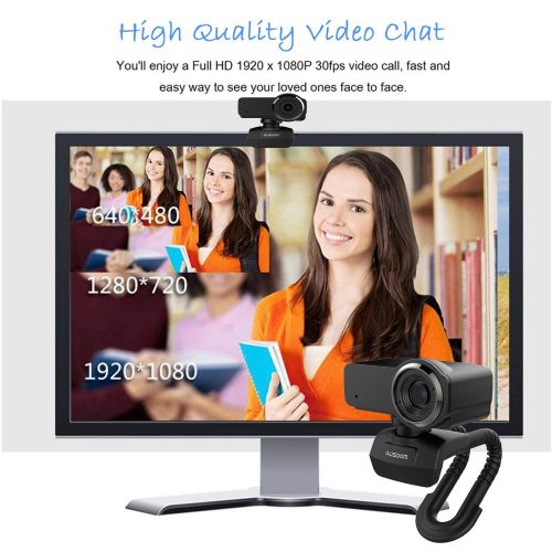  [아마존 핫딜]  [아마존핫딜]AUSDOM Webcam Full HD 1080P Computer-Kamera Eingebautes Mikrofon Breitbild Videoanrufen und Aufnahmen Support Facebook YouTube Twitch Streaming, Kompatibel fuer Windows 10/8/7 und Mac