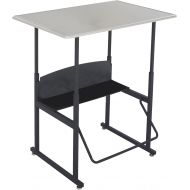 Safco Products AlphaBetter Adjustable-Height Desk, 1206BE, 36W x 24D Standard Desktop, Swinging Footrest Bar
