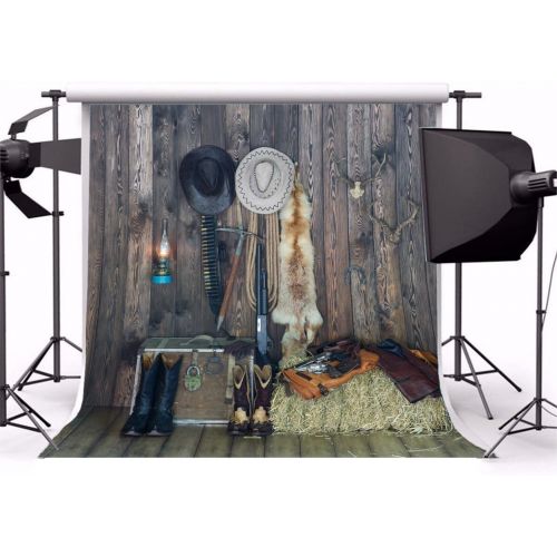  Yeele 10x10ft west Cowboy Backdrops Lasso Jeans Cowboy Hat Cowboy Boots Revolver Hero Folklore Protection Ranch Photography Background Baby Portrait Photo Shoot Studio Props