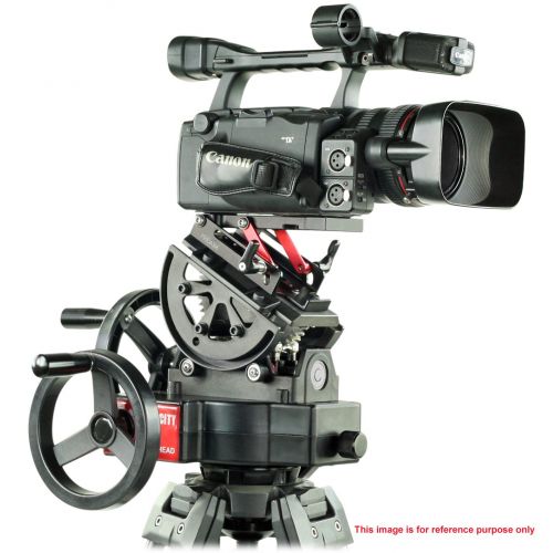  FILMCITY Professional 2-Axis Pan Tilt Gimbal Tripod Geared Head with 100mm Bowl Base Mount for Tripod Slider Dolly | for DSLR Video Cinema Cameras up to 14kg30lbs (FC-GR-H)