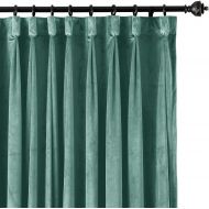ChadMade Goblet 120W x 96L Blackout Lined Velvet Curtain Drapery Panel for Traverse Rod or Track, Living Room Bedroom Meetingroom Club Theater Patio Door (1 Panel), Burgundy Red