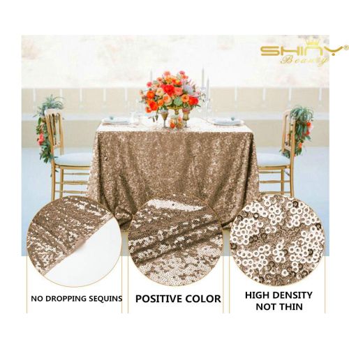  ShiDianYi 127cm 정사각형 샴페인 스팽글 식탁보 색상 및 사이즈를 선택 가능합니다! 스팽글 오버레이, 러너, 개츠비 웨딩, 글램 웨딩 데코, 빈티지 웨딩.