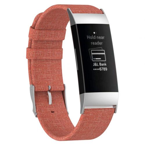  AchidistviQ Mode Leinwand Ersatz verstellbares Armband Armband fuer Fitbit Charge3