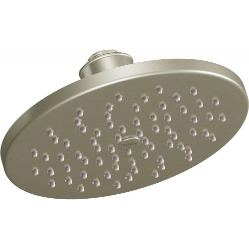  Moen S6360BN 8 Single-Function Rainshower Showerhead with Immersion Technology at 2.5 GPM Flow Rate, Brushed Nickel