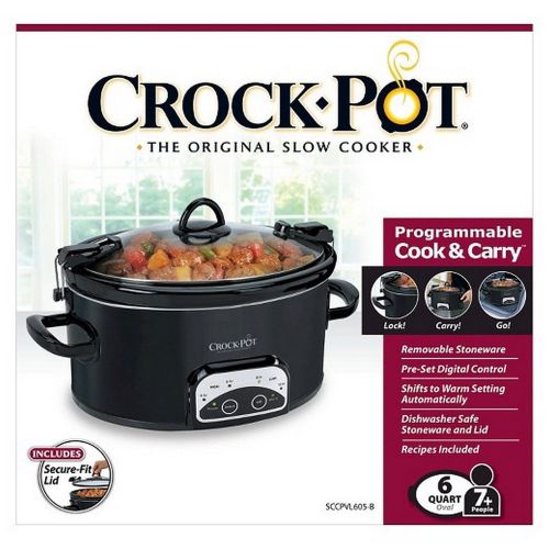 크록팟 Crock-Pot Programmable 6 Quart Slow Cooker - Black
