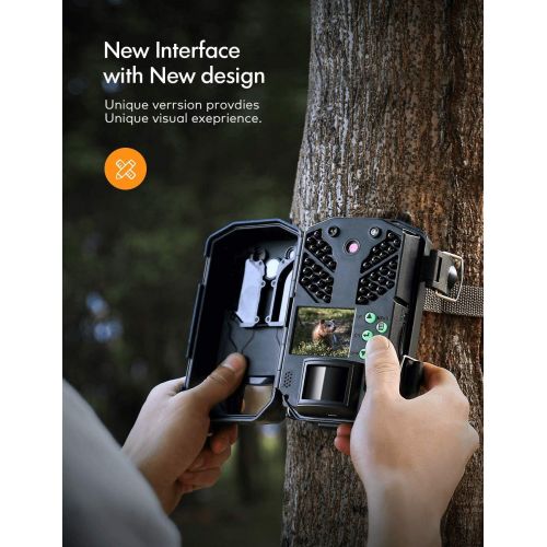  APEMAN Trail Camera 30MP 4K Hunting Camera 40PCs IR LEDs Game Camera for Crisp Night Shot & Vision up to 65ft IP66 Waterproof Design Wildlife Camera for Wildlife Hunting and Home S