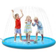 Jasonwell Sprinkle & Splash Play Mat 68 Sprinkler for Kids Outdoor Water Toys Fun for Toddlers Boys Girls Children Outdoor Party Sprinkler Toy Splash Pad