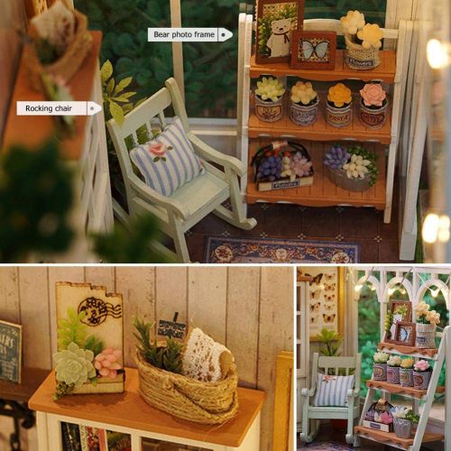  Amazingdeal DIY Doll House Miniature Dollhouse Furniture Kit Toys (Without Dust Cover)