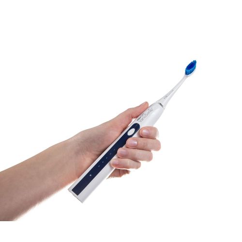  PRO-SYS VarioSonic Electric Toothbrush with 25 Customizable Cleaning Options - 5 Replacement DuPont Bristle Brush Head Types, 5 Brushing Speeds with Rechargeable Battery Charging D