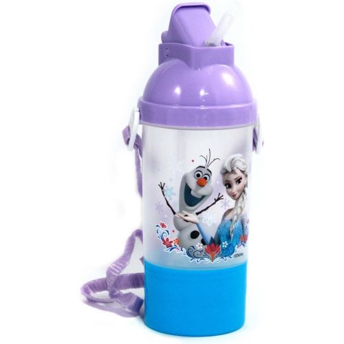 디즈니 Disney Frozen Girls Lunch Sippy Cup Canteen Drinkware Snack Container Bottle