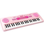 [아마존핫딜][아마존 핫딜] APerfectLife aPerfectLife Chargable Kids Keyboard Piano, 49 Keys Multi-Function Electronic Kids Piano Keyboard Educational Toy Organ for Beginners and Kids with Charging Function (Pink)