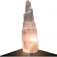 상세설명참조 Selenite Skyscraper Lamp 12 - 14 inches tall, 6 lbs, natural healing crystal, cord and bulb included