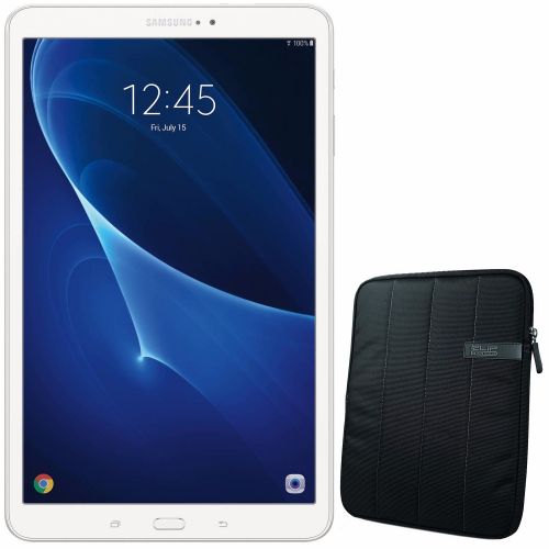 삼성 6Ave Samsung 10.1 Galaxy Tab A T580 16GB Tablet (White) SM-T580NZWAXAR + 10.1 Padded Case for Tablet Bundle
