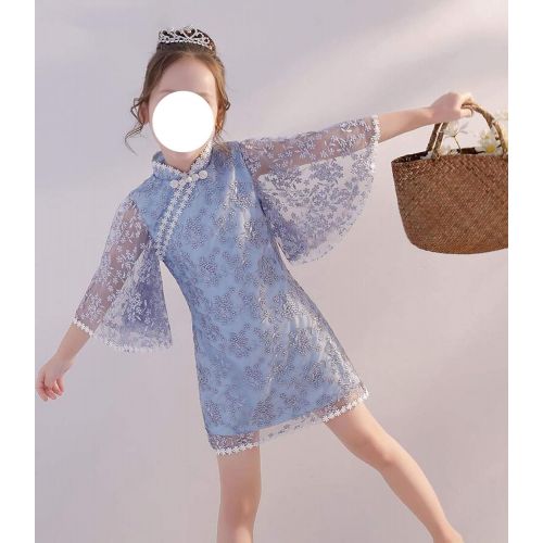  LittleNaNa-Cloth-childrenscostume Children Cheongsam Dress Flower Girl Chinese lace Qipao Modern Baby Kids Princess Dresses