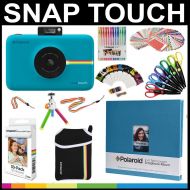 Polaroid Snap Touch Instant Camera Gift Bundle + ZINK Paper (30 Sheets) + 8x8 Cloth Scrapbook + Pouch + 6 Edged Scissors + 100 Sticker Border Frames + Gel Pens + Hanging Frames + A