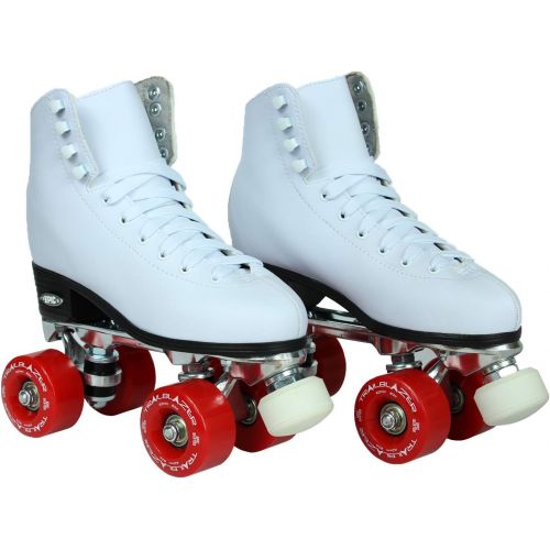  Epic Skates Classic High-Top Quad Roller Skates with Red Wheels