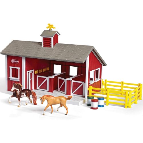  Breyer Stablemates Red Stable and Horse Set
