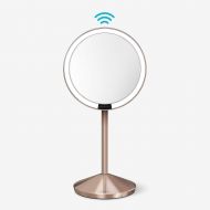 Simplehuman simplehuman 5 inch Sensor Mirror, Lighted Makeup Mirror, 10x Magnification, Stainless Steel (Rose Gold)