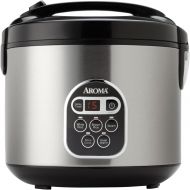 Aroma Professional Rice Cooker with Food Steamer, Silver