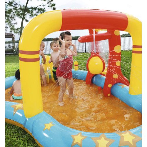 인플레터블 ZDYG Child Inflatable Swimming Pool ，Baby Inflatable Bathtub Outdoor Summer PVC Paddling Pool, Family Backyard Kids Fun Paddling Pools-425x213x117cm