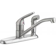 American Standard 4175703.0750000002 2.2 GPM Colony Choice 1-Handle Kitchen with Baseplate Mounted Side Spray Faucet, Stainless Steel