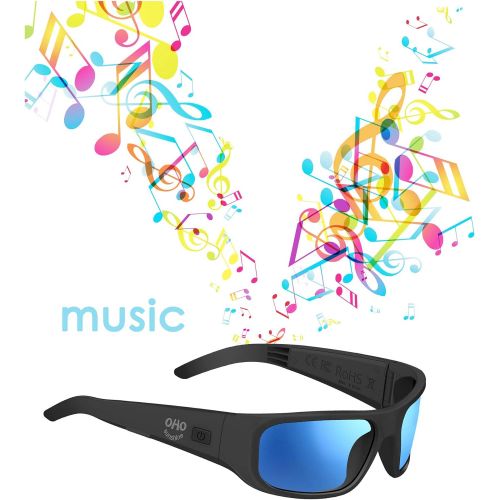  [아마존베스트]OhO sunshine Audio Sunglasses,Open Ear Bluetooth Sunglasses to Listen Music and Make Phone Calls with Polarized UV400 Protection Safety Lenses,Unisex Design Sport Design Compatible for All Smar