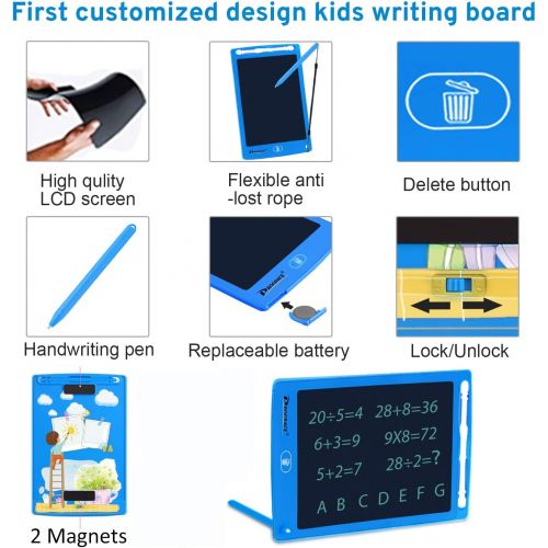  [아마존베스트]PROGRACE LCD Writing Tablet for Kids Learning Writing Board Magnetic Erase LCD Writing Pad Smart Doodle Drawing Board for Home School Office Portable Electronic Digital Handwriting