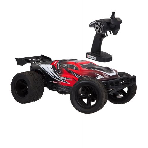  FAO Schwarz 1004043 Ultra-Fast Remote Controlled Off-Road Race Car 17.5 MPH RC Hobby Racer Monster Truck for Kids, Red Black, Pack of 1