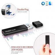 Attodigit@l Slim Voice Activated Recorder  USB Flash Drive | 26 Hours Battery | 8GB - 94 Hours Capacity | 512 Kbps Audio Quality | Easy to Use USB Memory Stick Sound Recorder | lightREC by aT