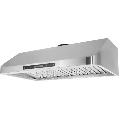  Thor Kitchen Thorkitchen HRH3001U 900 cfm Under Cabinet Stainless Steel Range Hood with LED Display Touch Sensor Control, 30, Stainless Steel