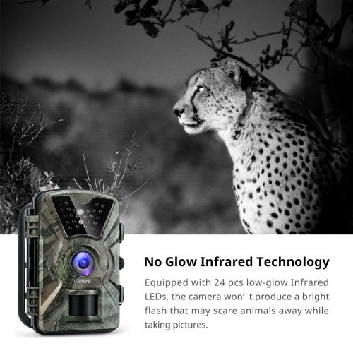  Victure Trail Game Camera 1080P 12MP Wildlife Camera Motion Activated Night Vision 20m with 2.4 LCD Display IP66 Waterproof Design for Wildlife Hunting and Home Security