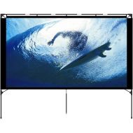 [아마존 핫딜]  [아마존핫딜]Outdoor Projector Screen - Foldable Portable Outdoor Front Movie Screen, Setup Stand, Transportable Full Set Bag for Camping and Recreational Events,80 Inch by Vamvo