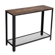 VASAGLE Console Table, Sofa Table, Metal Frame, Easy Assembly, for Entryway, Living Room, Rustic Brown ULNT80X