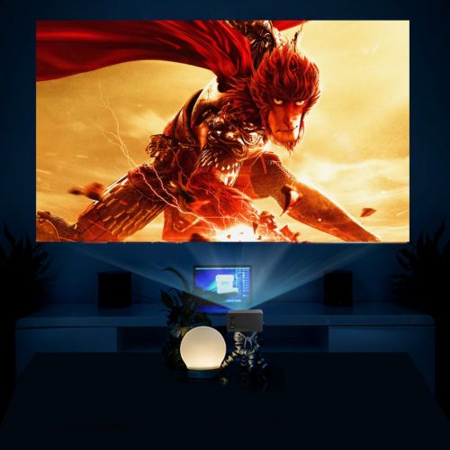  Mini Projector, Fashion Portable LCD LED Projector Home Theater Cinema Support 1080P by Alloet