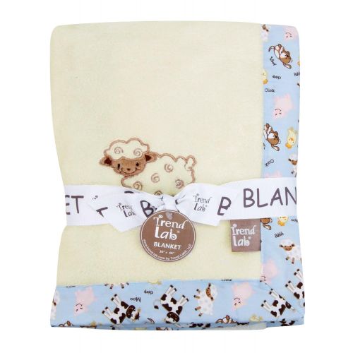  Trend Lab Framed Receiving Blanket, Baby Barnyard