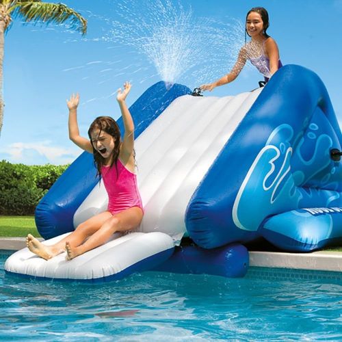  Alek...Shop Water Slide Accessory Play Swimming Pool Inflatable Splash Slide Kids Easy Fun Game Family Center Slide