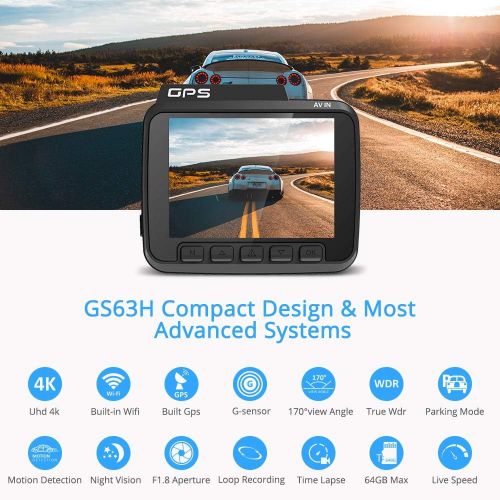  [아마존 핫딜] AZDOME Dash Cam Built in GPS WiFi, 2160P HD Dashboard Car Camera, Night Vision Driving Recorder Whit G Sensor, WDR,170° Wide Angle, Loop Recording, Parking Monitor