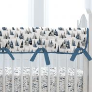 Carousel Designs Blue Woodland Mountains Crib Rail Cover