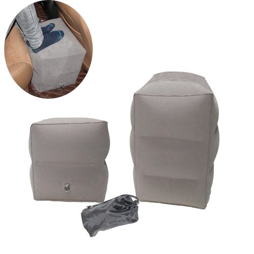  Sonicee Inflatable Two Layers Footrest Pillow Leg Rest Travel Pillow Footrest Travel Cushion for Resting Feet on Airplane,Car,Bus or at Home,Office