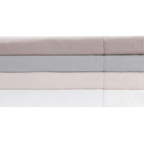  Charisma Luxe Cotton Linen Sheet Set, Queen, Grey