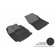 3D MAXpider Complete Set Custom Fit All-Weather Floor Mat for Select Toyota Venza Models - Kagu Rubber (Black)