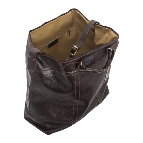  Alberto Bellucci Unisex Italian Leather Large Travel Shoulder Tote Bag