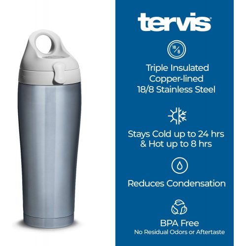  Tervis Iridescent Confetti Stainless Steel Insulated Tumbler with Lid, 24 oz Water Bottle, Silver