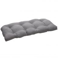 Pillow Perfect Indoor/Outdoor Gray Textured Solid Wicker Loveseat Cushion