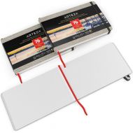 [아마존 핫딜] [아마존핫딜]ARTEZA 5.1x8.3 Watercolor Book, Pack of 2, 76 Pages per Pad, 110lb/230gsm, Cold Pressed Paper, Linen Bound with Bookmark Ribbon and Elastic Strap, for Watercolor Techniques and Mix